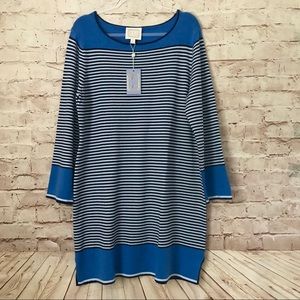 NWT Sail To Sable Navy Striped Dress Size XL